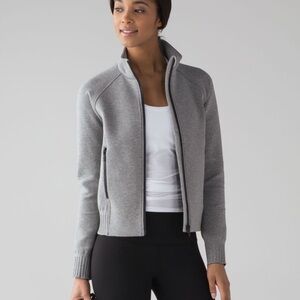 lululemon athletica Heather Gray Bomber Jacket